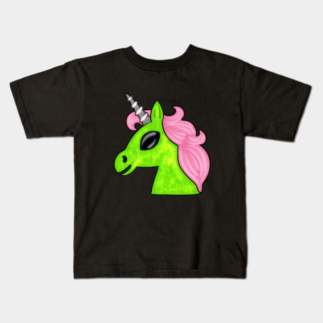 Alien Unicorn Kids T-Shirt by Taylor.Bluez